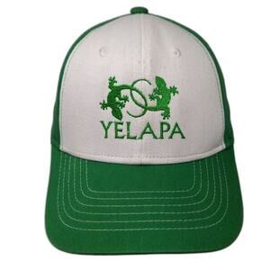 Invasion Yelapa Mexico Gecko Lizard Baseball Cap Green White Adjustable Hat
